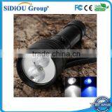 Cheap Bright Light Rechargeable Flashlight Blue Point thumbnail-1