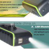 Hot Selling! New Dynamo Hand Crank Dual USB Cell Phone Emergency Solar Charger With Light thumbnail-6