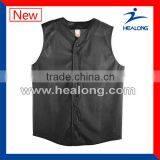 Grid Mesh Material Black Baseball Vest,pain Baseball Jerseys