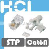 RJ45 8P8C Cat6A STP Male Connector Modular Plug With Boots