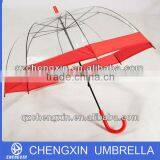Promotional Transparent Plastic Straight Umbrella