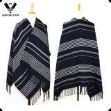 Unisex Woven Acrylic Fashion Big Striped Shawl With Fringes thumbnail-1