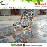 TG15-0160 Antique Style Furniture Bamboo Look Woven Rattan French Bistro Chairs thumbnail-1