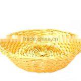 Traditional Metal Handwoven Fruit Bread Basket thumbnail-1