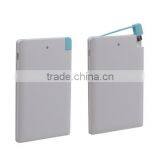 Newest Ultra-thin 6.6mm Credit Card 2500mah Power Bank, Micro Portable Charger Power Bank Made in China thumbnail-1