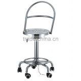 Stainless Steel Lab Stool With Backrest thumbnail-3