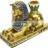 Polyresin Sphinx, Egyptian Goddess Antique Candle Holder thumbnail-2