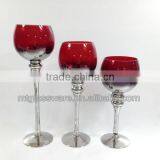 Home Decortative Red & Silver Colored Holiday Candle Stickers thumbnail-1
