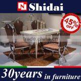 Tempered Glass Solid Wood Made in China Dining Table LV-A803A thumbnail-1