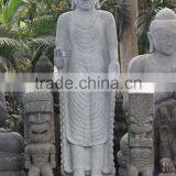 Modern Garden Decor White Marble Standing Buddha Statue