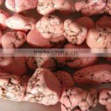 20-30mm pink irregular natural loose turquoise beads