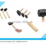 New 8 oz Rubber Mallet Hammer Hard Wood Handle Long Handle Tools Home Craft Black
