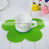 Custom silicone coasters food grade silicon different flower shape coaster