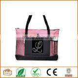 Custom Rhinestone Initial Tote Bag Red thumbnail-2