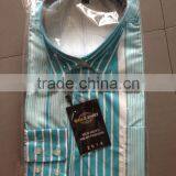 High Quality Hot Slim Fit Long Sleeve Blue Mens Printed Shirt