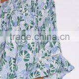 Latest Printing Design Free Feel Woman Summer Tops off Shoulder Long Sleeve Tops With Lace Trim thumbnail-6