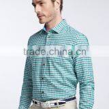 New Design Small Checked Blends Cotton Men Shirt SL0074 thumbnail-2