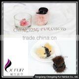 CX-E-25 Wholesale Handmade Cute Rabbit Fur Kids Hair Clips thumbnail-2