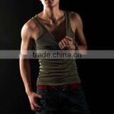 Customized Tank Top 100% Cotton Blank Men Singlet thumbnail-3