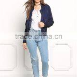 MGOO 2017 New Designs Bomber Jackets Custom Long Sleeves Zip Up Girls Fancy Jacket Winter Tops Brand thumbnail-2