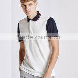 Custom Fashion Breathable Printing Contrast Cotton Different Color Collar Polo Shirts thumbnail-2