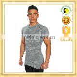 High Quality Heather Gray Fitness t Shirts for Men thumbnail-2