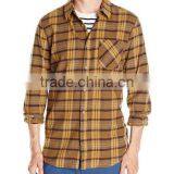 Cheap Wholesale 100% Cotton Red Flannel Plaid Shirts for Men thumbnail-4