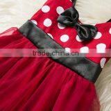 Flower Children Baby Dress Polka Dot Sleeveless Latest Party Wear Flower Girl Dresses for 1-7 thumbnail-3