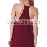 Plus Size Women Clothing Knit Halter Neck Spaghetti Swing Dress For Ladies thumbnail-5