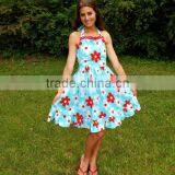 Match Mom And Daughter Dress Girls Vintage Flower Beautiful Twril Dress thumbnail-2