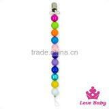 8NZ441-2 Lovebaby Wholesale Wholesale Baby Colorful Plastic Pearl Design Pacifier Clip Mental Holder Teether Holder Baby Feeding thumbnail-2