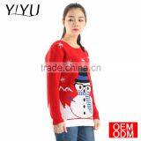 2017 Christmas Jumper Factory Price Cute Snowman Christmans Sweater for Woman thumbnail-2