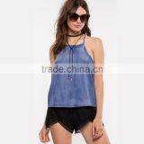 Hot Sell Latest Design Sleeveless Fashion Casual Ladies Blouse for Wholesale 2017 thumbnail-4