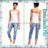 New Solid White Simple Pattern Womens Hot Wear Supender Tank T-Shirts for Summer thumbnail-3