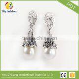 Fashion Diamond Pearl Drop Shape Earring for Women thumbnail-2