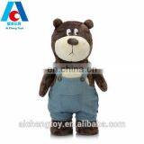 wholesale custom high quality personalized overalls teddy bear plush toy