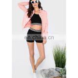 Pink Pockets Zipper Heated Kuiti Jacket for Men and Women thumbnail-5