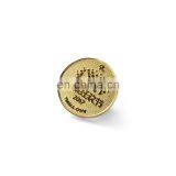 Custom Golden Round Enamel Metal Pin Badges for Sale