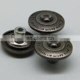 Wholesale Custome Metal Vogue Jeans Button for Garment