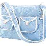 Blue Cotton Fabric Quilted Bag With Tote Handle From China thumbnail-1