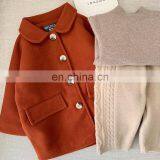 2344 Baby Girls Boutique Clothing Winter Turndown Collar Woolen Coat thumbnail-6
