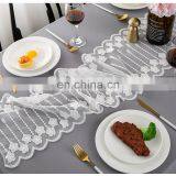 Lace Table Runner White Classy for Rustic Boho Wedding Tablecloth Table Runner thumbnail-4