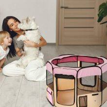 Portable Foldable Pet Exercise Pen Kennel + Carrying Case for Larges Dogs Small Puppies/Cats | Indoor/Outdoor Use Pet Cage thumbnail-3