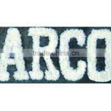 Embroidery Motif -- White Letter ARCO