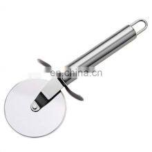 Wholesale Stainless Steel Pizza Shovel Pizza Cutter Set Stainless Steel Pizza Cutter Wheel With Wood Handle