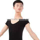 Comfortable Cotton Short Sleeve and Ancke Length Ballet Dance and Gymnastics Unitard For Men thumbnail-5