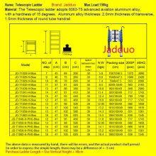 Single Blue Telescopic Ladder With Hook thumbnail-2