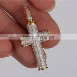Fashion Wedding 925 Pure Silver Cross Pendant Religious Jewelry thumbnail-4
