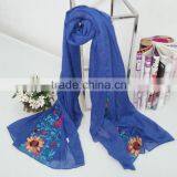 Wholesale Flower Embroidery Women Ladies Fashion Exquisite Hijab thumbnail-3