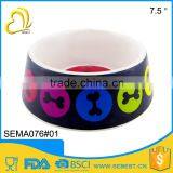 Whoesale 7 Inch Round Melamine Plastic Pet Bowl thumbnail-1